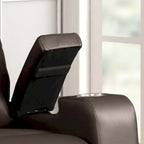 Modern Terry Upholstered Faux Leather Power Recliner Chair