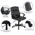 5 Piece Oval Conference Table Set with 4 LeatherSoft-Padded Task Chairs