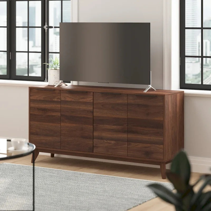 60  Buffet Cabinet with 4 Soft Close Doors and Adjustable Shelves