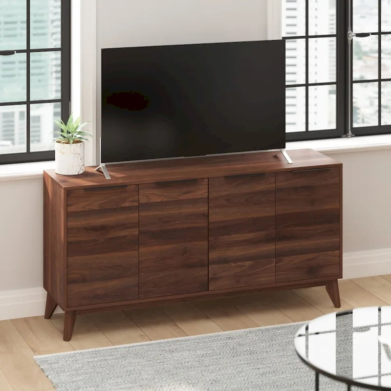 60  Buffet Cabinet with 4 Soft Close Doors and Adjustable Shelves