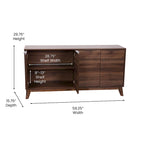 60  Buffet Cabinet with 4 Soft Close Doors and Adjustable Shelves