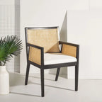 SAFAVIEH Couture Lupita Rattan Dining Chair - 21.9  W x 24.8  L x 33.9  H - 22Wx25Dx34H