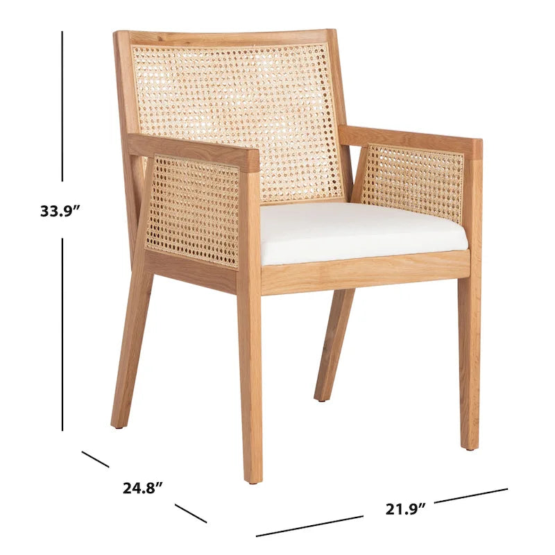 Couture Lupita Rattan Dining Chair - 21.9  W x 24.8  L x 33.9  H - 22Wx25Dx34H