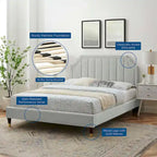 Sienna Performance Velvet Queen Platform Bed