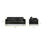Mateo 82.5  Sofa - Full Grain Genuine Italian Leather