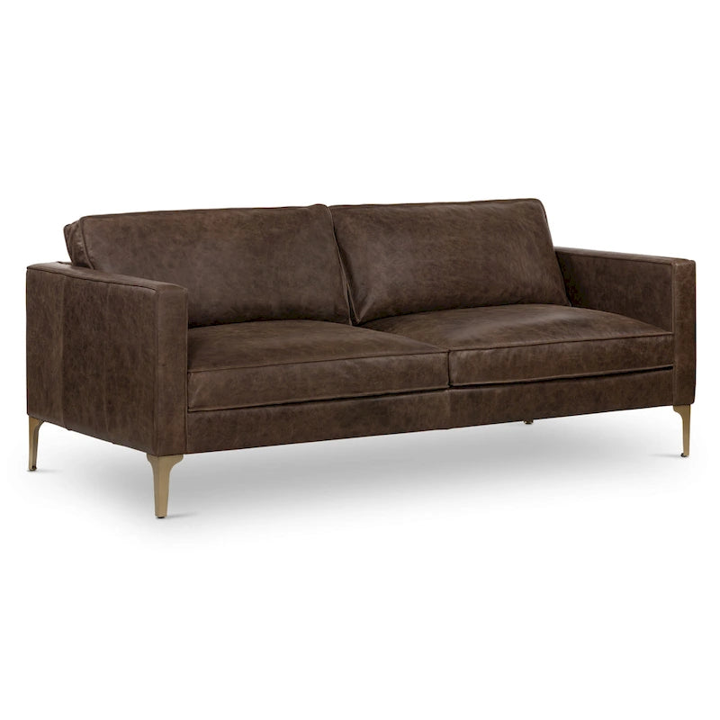 Mateo 82.5  Sofa - Full Grain Genuine Italian Leather