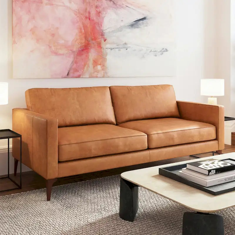 Mateo 82.5  Sofa - Full Grain Genuine Italian Leather