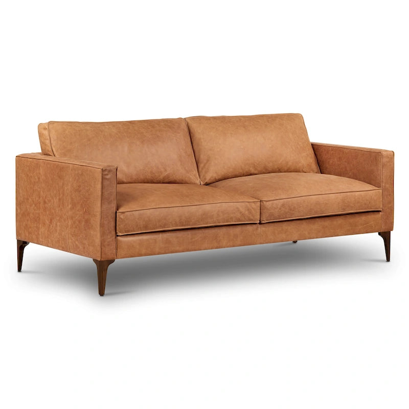Mateo 82.5  Sofa - Full Grain Genuine Italian Leather