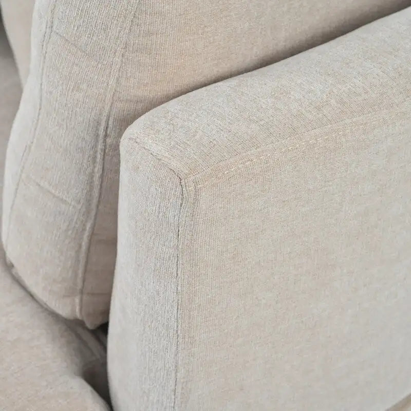 Modern Cushioned Combination Sofas with 3 Pillows and Curved Seat