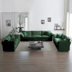 3-Piece Sofa Set Oversized Sofa Comfy Chenille Deep Seat Sofa Couch with 2 Loveseat and 3 Seater Sofa