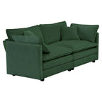 3-Piece Sofa Set Oversized Sofa Comfy Chenille Deep Seat Sofa Couch with 2 Loveseat and 3 Seater Sofa