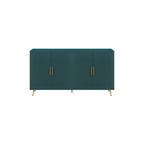 Wood TV Stand with Storage Cabinet & Adjustable Shelves, Media TV Console for Living Room Bedroom