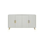 Wood TV Stand with Storage Cabinet & Adjustable Shelves, Media TV Console for Living Room Bedroom