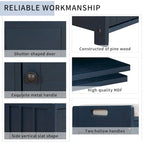 Storage Bench with 3 Shutter-shaped Doors, Shoe Bench with Removable Cushion and Hidden Storage Space