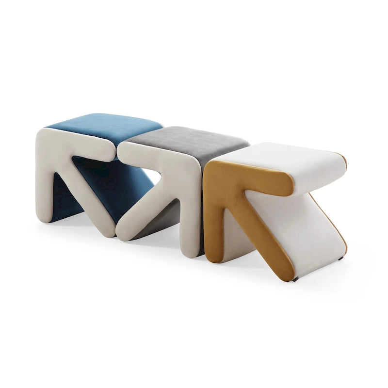 Modern Creative Upholstered Velvet Stool Ottoman