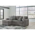 Signature Design by Ashley Gardiner Pewter Sofa Chaise - 101 W x 63 D x 40 H