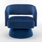 Velvet Swivel Barrel Chair