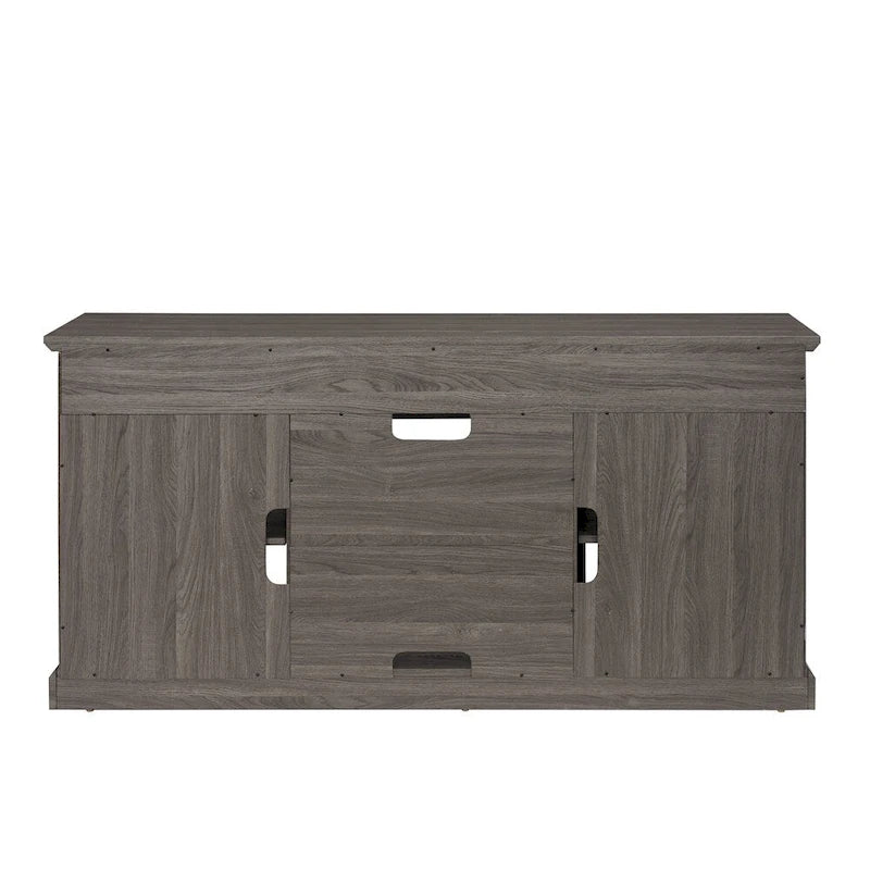 60  Wood TV Stand with Storage Space and Cable Management Cutouts