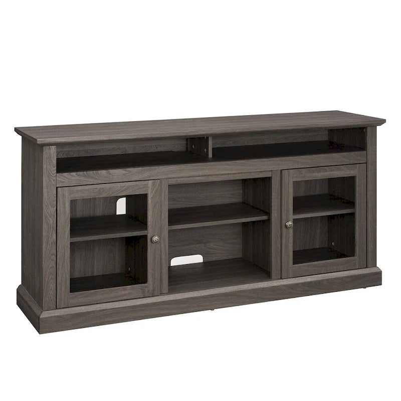 60  Wood TV Stand with Storage Space and Cable Management Cutouts