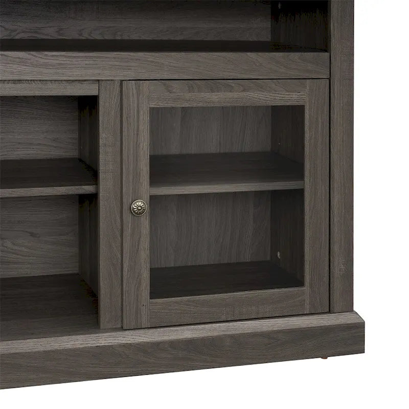 60  Wood TV Stand with Storage Space and Cable Management Cutouts