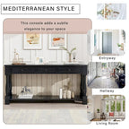 63inch Console Table,Long Sofa Table with Drawers and Shelf,French Country Entryway Table