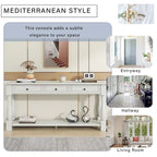 63inch Console Table,Long Sofa Table with Drawers and Shelf,French Country Entryway Table