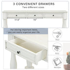 63inch Console Table,Long Sofa Table with Drawers and Shelf,French Country Entryway Table