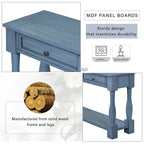 63inch Console Table,Long Sofa Table with Drawers and Shelf,French Country Entryway Table