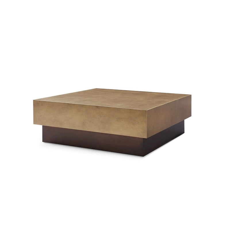 Derek Modern Metal & Antique Copper Coffee Table