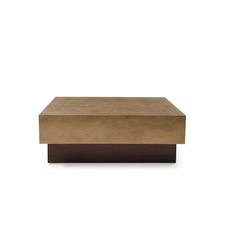 Derek Modern Metal & Antique Copper Coffee Table