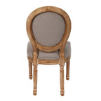 French Country Dining Chairs with Round Back Set of 2,Solid Wood Legs