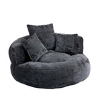Chenille Upholstered Durable Comfort Lounger High Back Bean Bag Chair