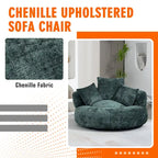 Chenille Upholstered Durable Comfort Lounger High Back Bean Bag Chair