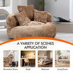 Chenille Upholstered Durable Comfort Lounger High Back Bean Bag Chair