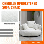 Chenille Upholstered Durable Comfort Lounger High Back Bean Bag Chair