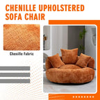 Chenille Upholstered Durable Comfort Lounger High Back Bean Bag Chair