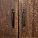 2-Door Accent Wooden Style Storage Cabinet with Shelves