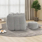 Lazy Bean Bag Couch Chairs for Adults with Ottoman