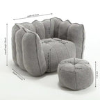 Lazy Bean Bag Couch Chairs for Adults with Ottoman