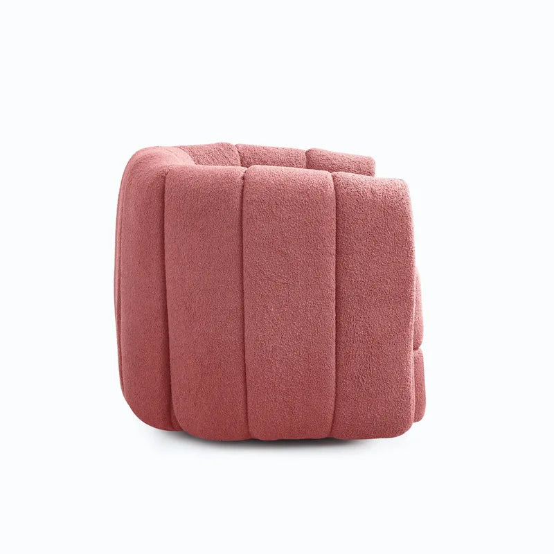 Swivel Teddy Accent Barrel Chair