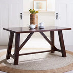 SAFAVIEH Laverna Brown Rectangle Dining Table - 57  W x 36  L x 30  H - 57Wx36Dx30H
