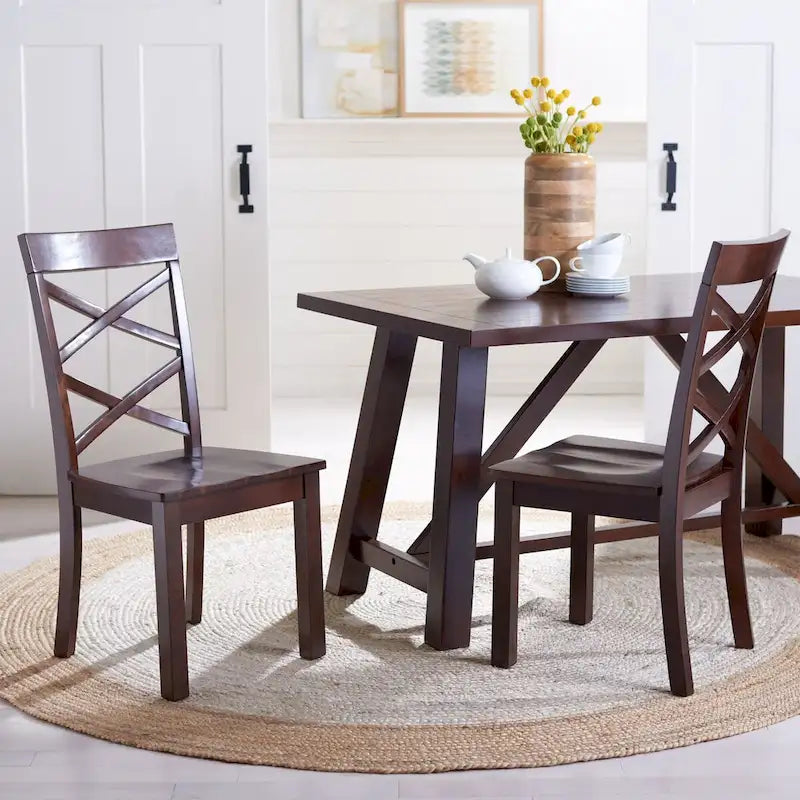 Laverna Brown Rectangle Dining Table - 57  W x 36  L x 30  H - 57Wx36Dx30H