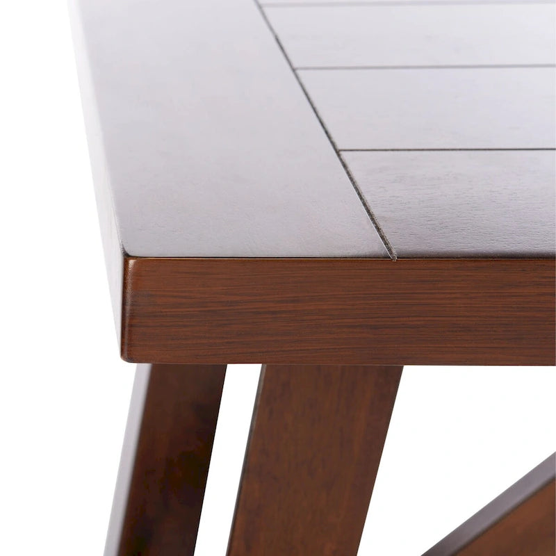 Laverna Brown Rectangle Dining Table - 57  W x 36  L x 30  H - 57Wx36Dx30H