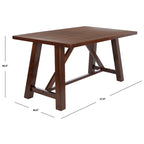 Laverna Brown Rectangle Dining Table - 57  W x 36  L x 30  H - 57Wx36Dx30H